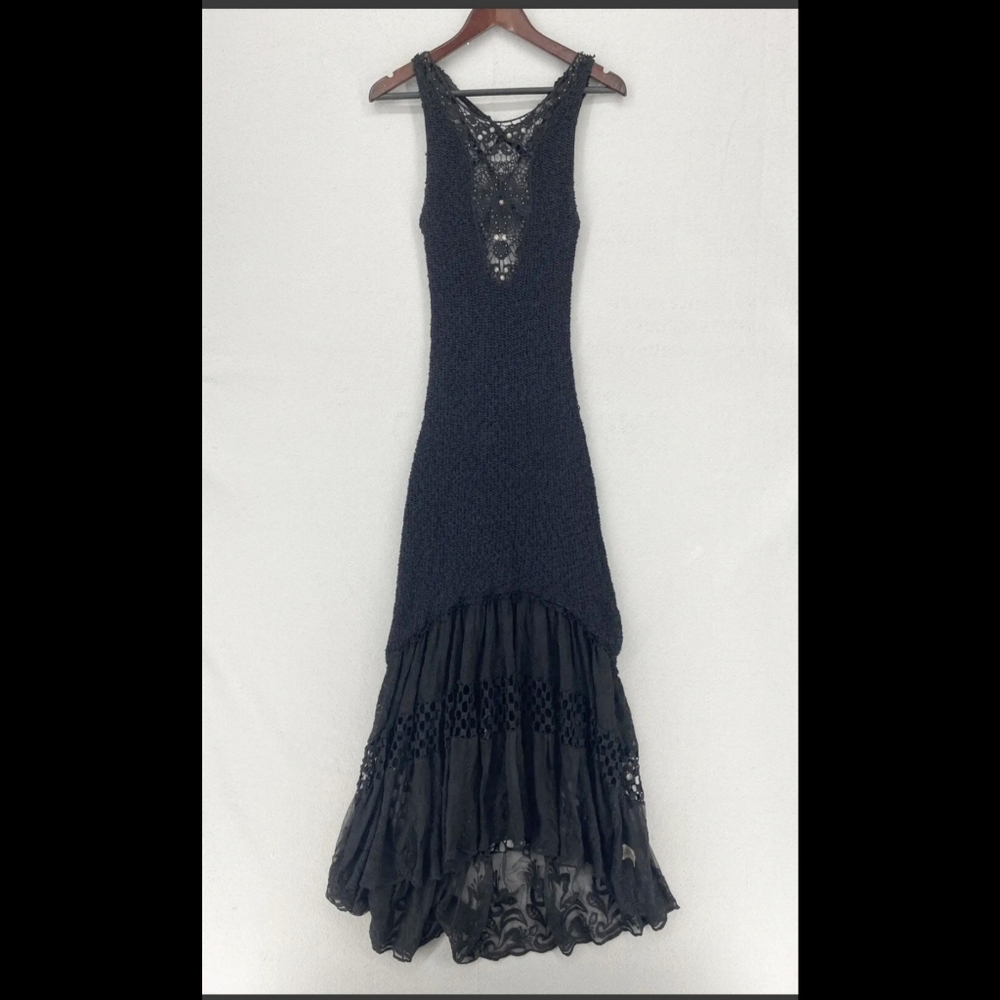ISO free people "sand dollar" black maxi dress